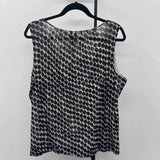 Chico's Women's Size L Black dotted Sleeveless Shirt