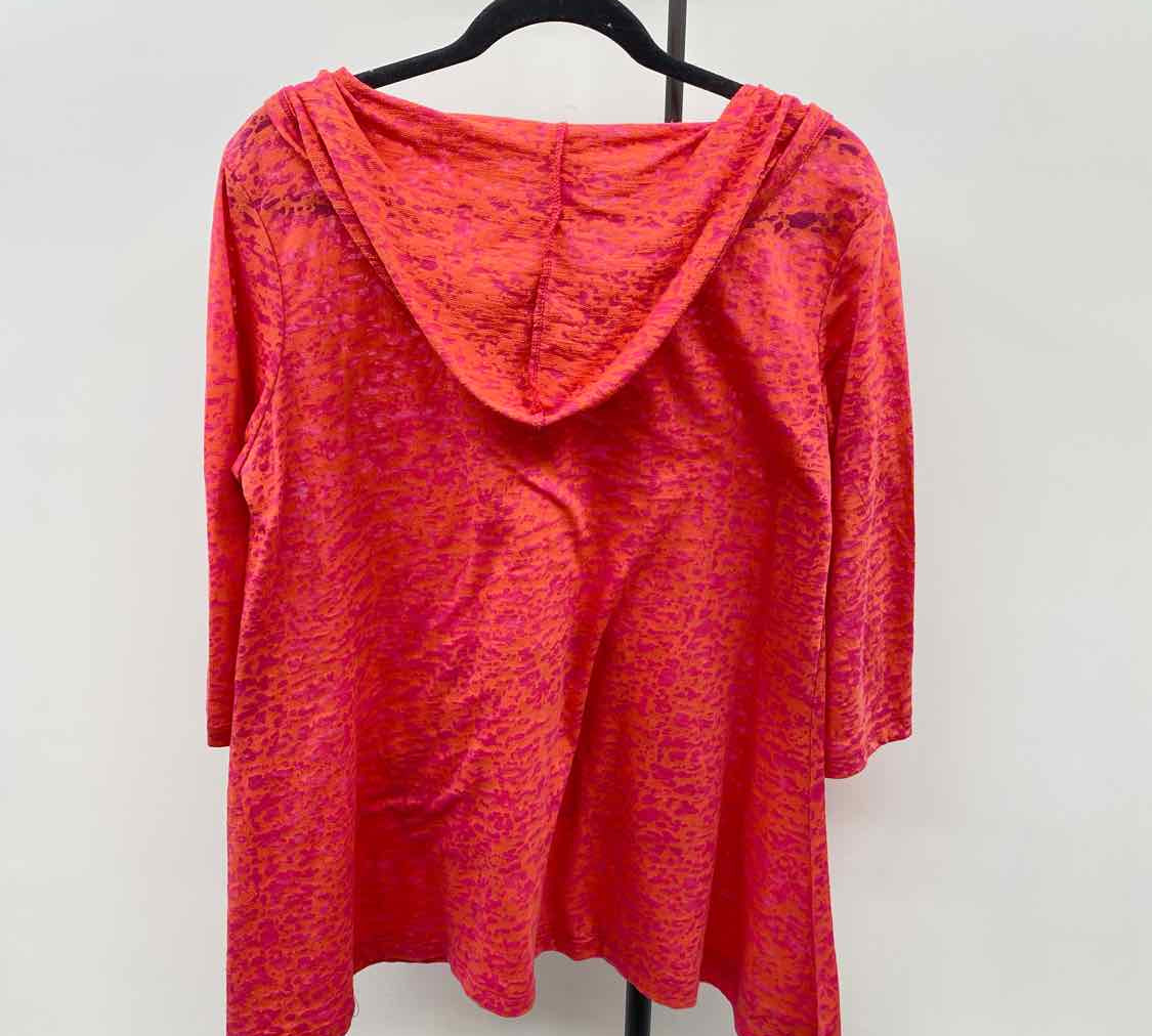Coco & Carmen Women's Size S/M Orange Textured Long Sleeve Shirt