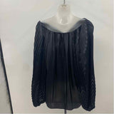 Johnny Was Women's Size L Black Solid Long Sleeve Shirt