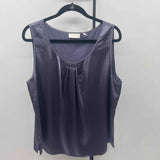 Chico's Women's Size XL Purple Solid Sleeveless Shirt