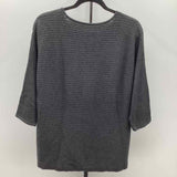 Chico's Women's Size M Charcoal Ribbed Sweater