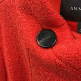 Ann Taylor Women's Size M Orange Textured Coat