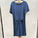 Talbots Women's Size 20 Navy Stripe Dress