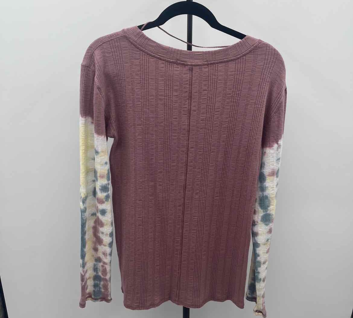 We the Free Junior's Size XL Mauve Ribbed Long Sleeve Shirt