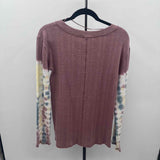 We the Free Junior's Size XL Mauve Ribbed Long Sleeve Shirt