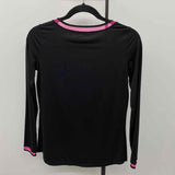 Golftini Women's Size S Black Solid Long Sleeve Shirt
