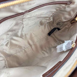 CALVIN KLEIN Brown Leather Handled Satchel Purse w/Crossbody Strap