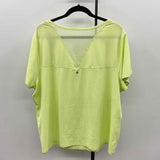 LIVI active Women's Size 3X Yellow Solid Short Sleeve Shirt
