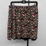 Loft Women's Size 10 Black Floral Skirt