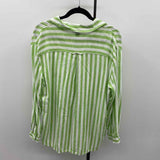 Old Navy Women's Size M Green Stripe Long Sleeve Shirt