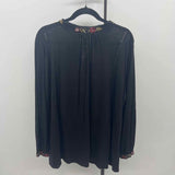 Lucky Brand Women's Size 2X Black Floral Long Sleeve Shirt