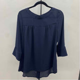 Banana Republic Women's Size S Navy Solid Long Sleeve Shirt