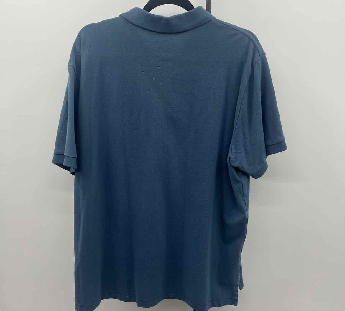 Eddie Bauer Men's Size XL Slate Blue Solid Short Sleeve Shirt