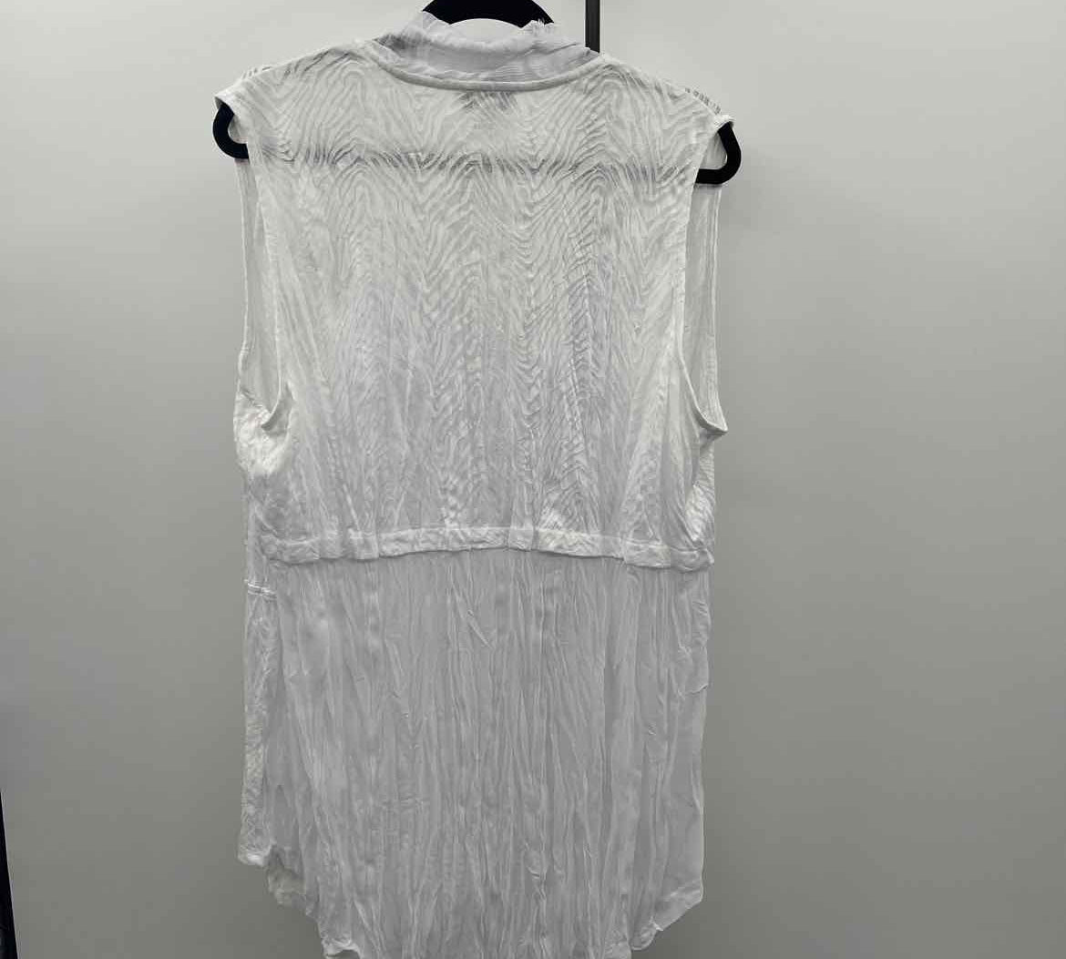 Tribal Women's Size XL White Textured Cardigan