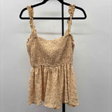 Hayden Women's Size M Tan dotted Sleeveless Shirt