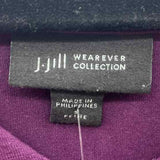 JJill Women's Size SP Purple Floral Long Sleeve Shirt