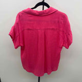 Cloth & Stone Women's Size S Pink Textured Short Sleeve Shirt