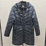 Chico's Women's Size M Navy Solid Coat