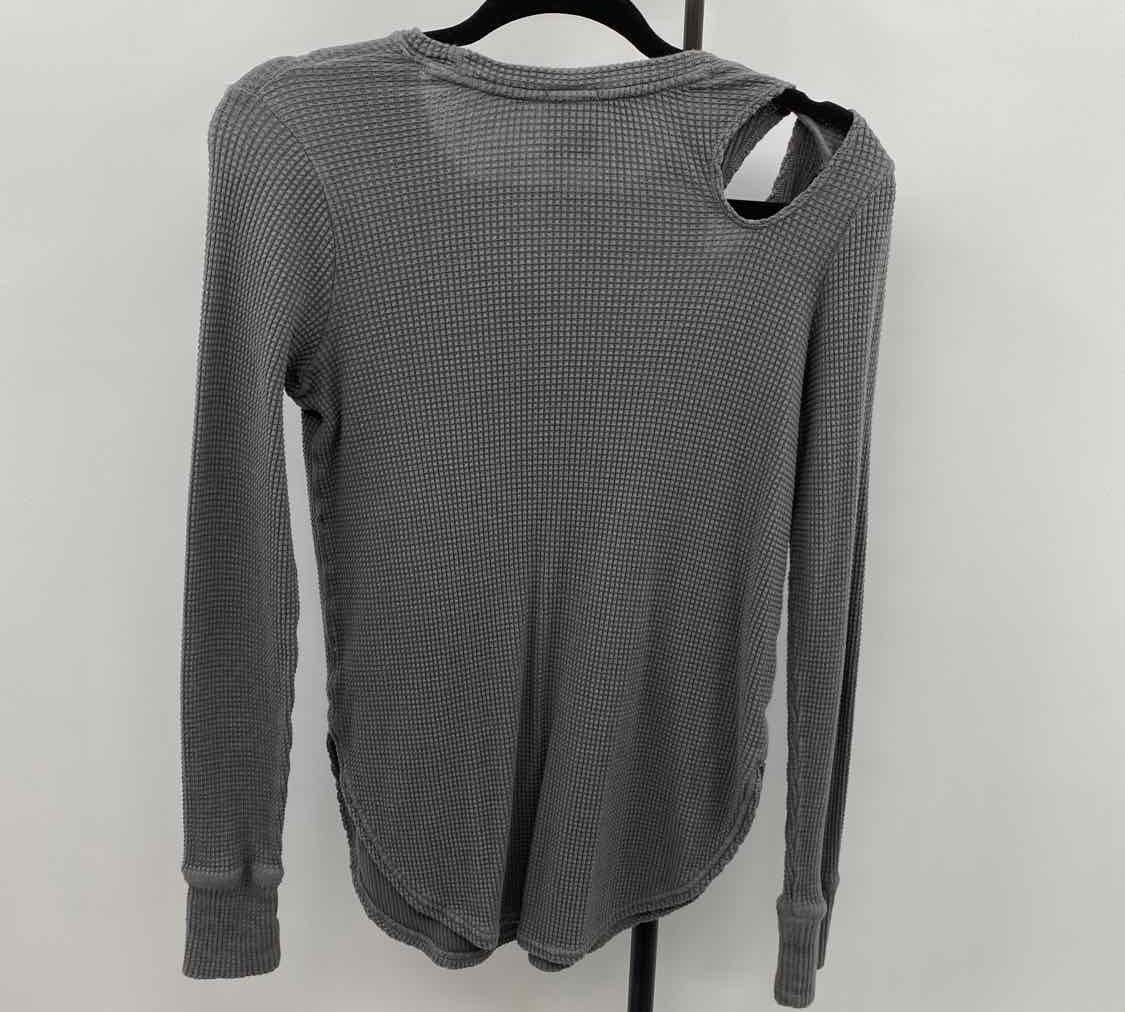 Aerie Junior's Size S Green Textured Long Sleeve Shirt