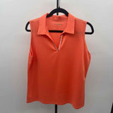 Court Haley Women's Size L Orange Solid Sleeveless Shirt