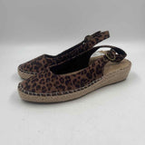 Bella Vita Women's Shoe Size 6.5 Brown Animal Print Slingbacks