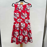 Talbots Women's Size 10 Red Floral Dress