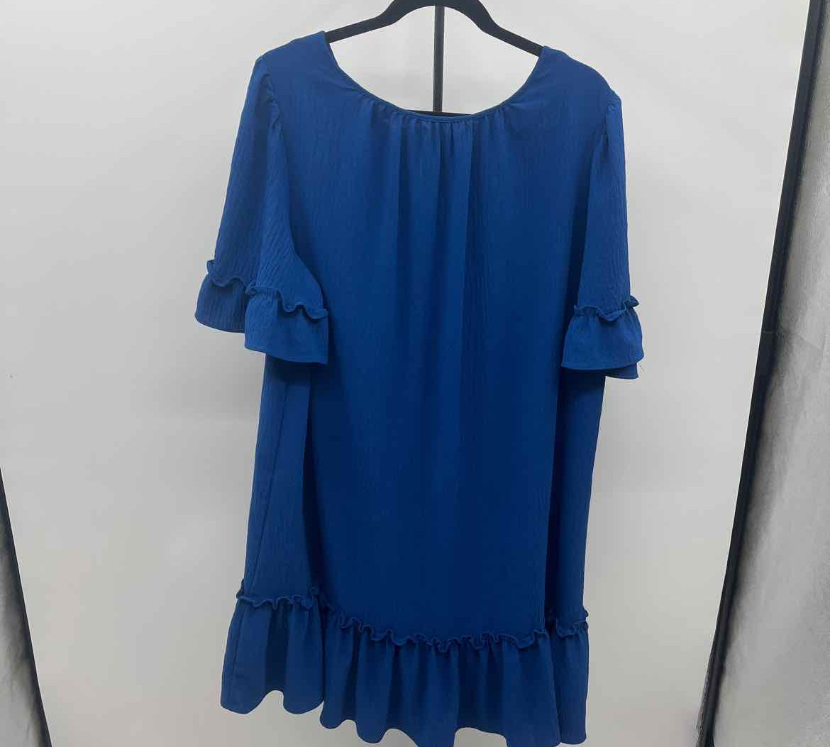 Max Studio Women's Size 20 Blue Textured Dress