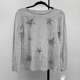 Talbots Women's Size SP Gray Heathered Long Sleeve Shirt