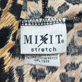 Mixit Women's Size L Brown Animal Print Long Sleeve Shirt
