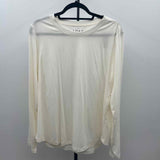 Loft Women's Size XL Ivory Solid Long Sleeve Shirt