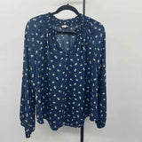 Harper Women's Size M Navy Floral Long Sleeve Shirt