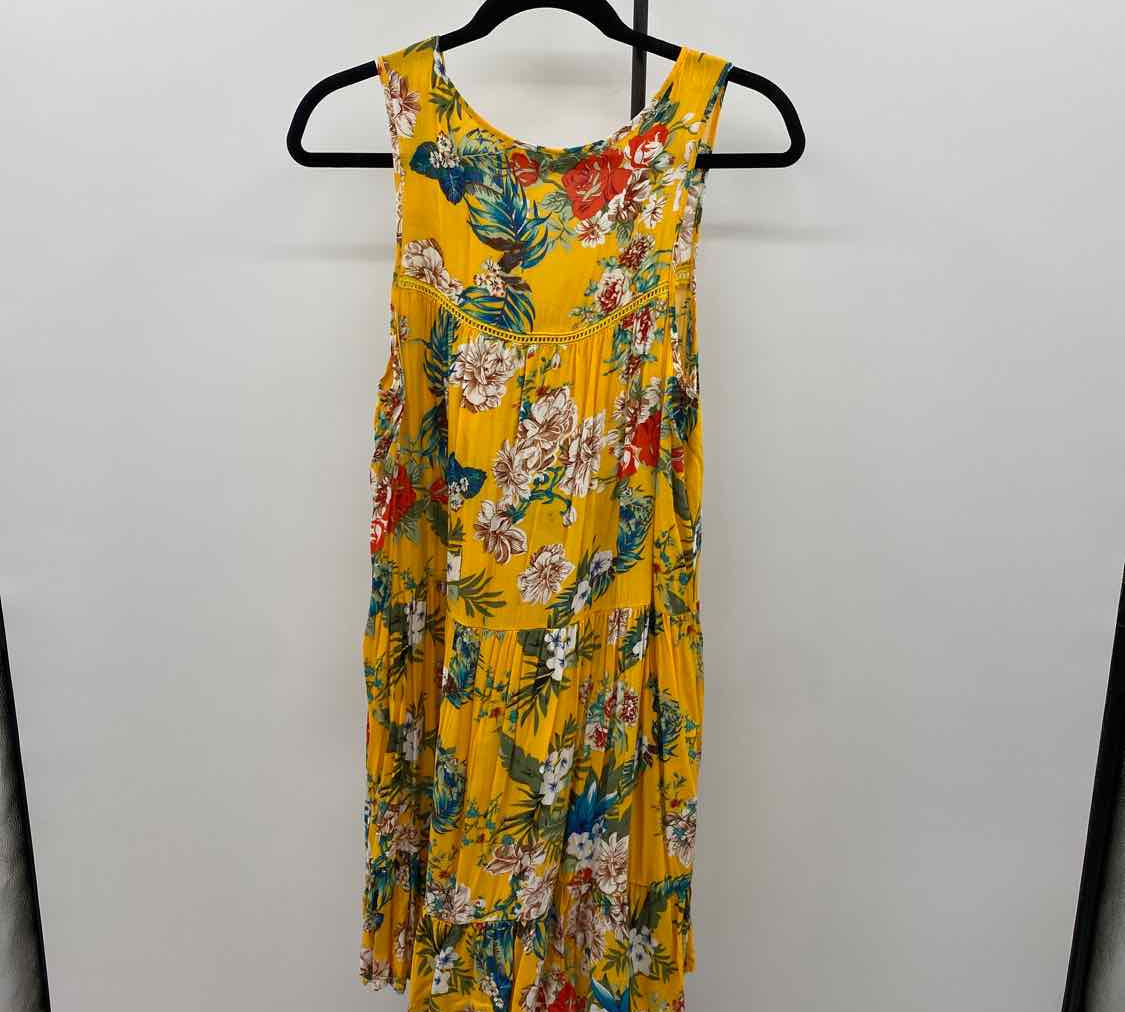 Chances R Women's Size 14 Yellow Floral Dress