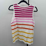 Loft Women's Size L Multi-Color Stripe Sleeveless Shirt