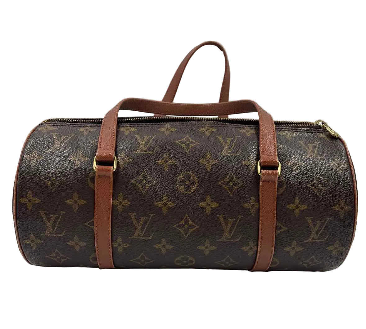 LOUIS VUITTON 1993 Brown Monogram PAPPILLON 30 Barrel Bag Set
