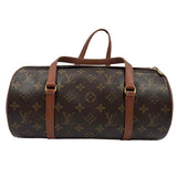 Authenticated LOUIS VUITTON 1993 Brown Monogram PAPPILLON 30 Barrel Bag Set