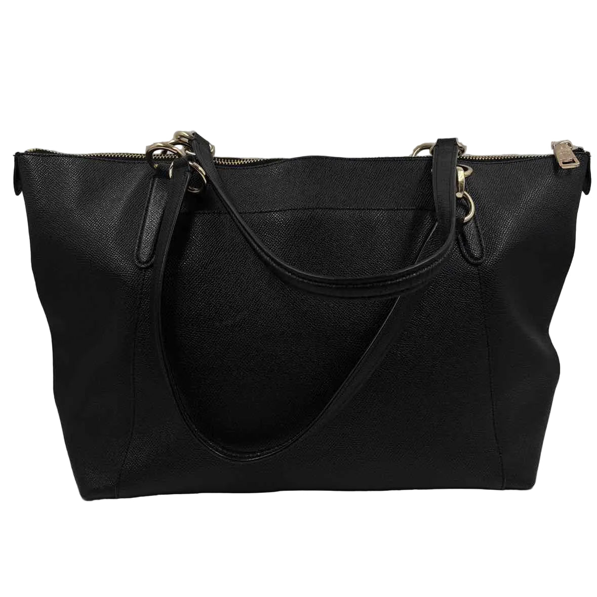 Back COACH Black Leather AVA Handled Tote Bag Purse