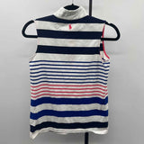 Ralph Lauren Women's Size M Blue Stripe Sleeveless Shirt
