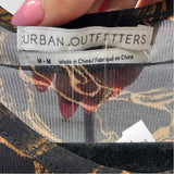Urban Outfitters Junior's Size M Black Abstract Long Sleeve Shirt
