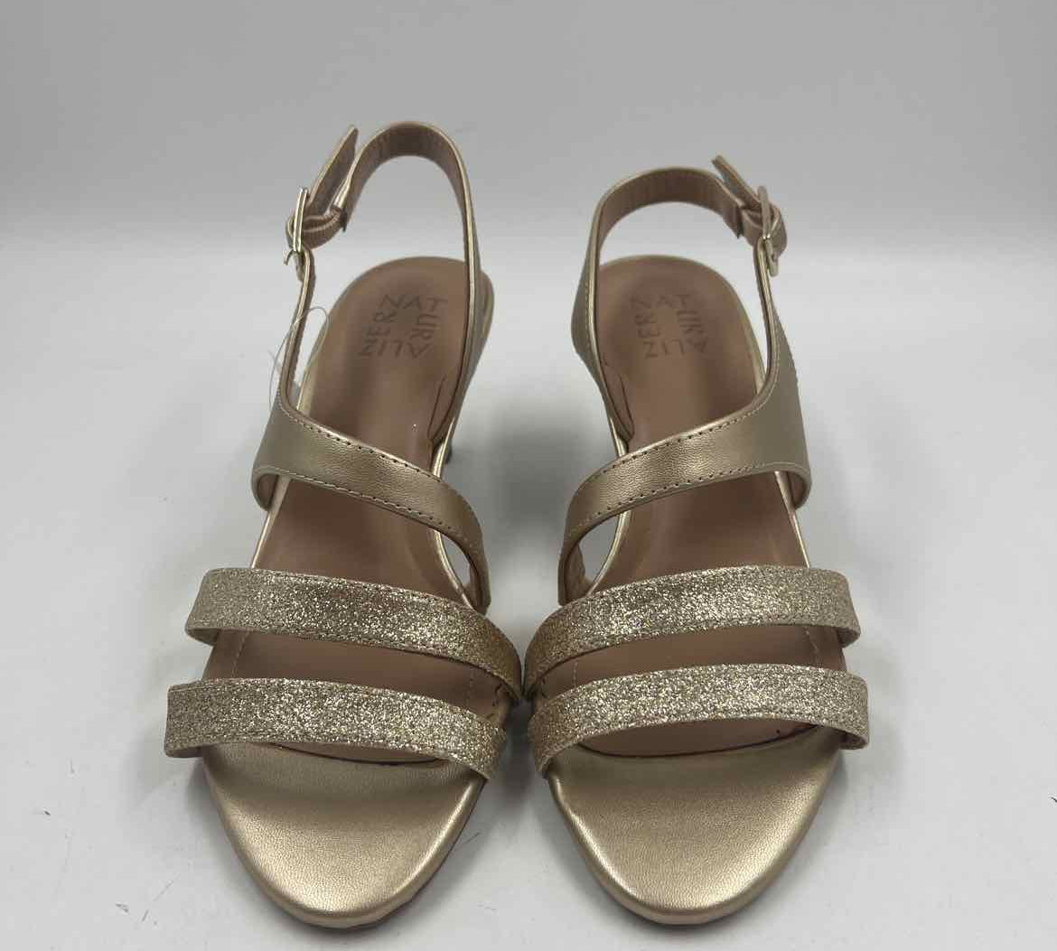 Naturalizer Women's Shoe Size 7 Gold Shimmer Heels