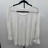 Chico's Women's Size XXL White Heathered Long Sleeve Shirt