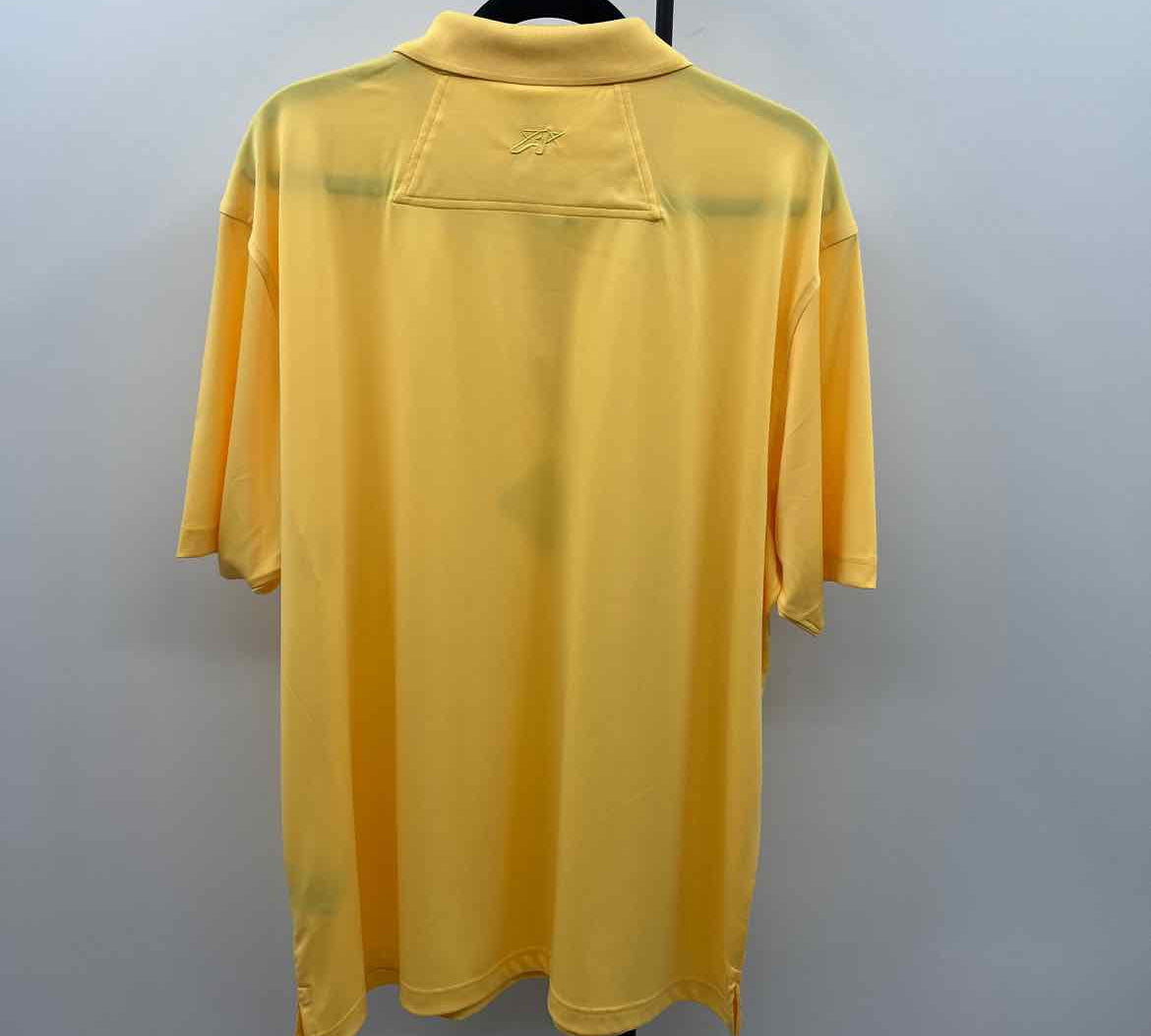 Ahead Men's Size L Yellow Solid New with Tags Short Sleeve Shirt