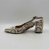 27 Edit Women's Shoe Size 7 Ivory Snakeskin Slingbacks