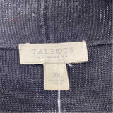 Talbots Women's Size 2X Black Solid Cardigan