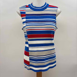 Rag & Bone Women's Size L Blue Stripe Sleeveless Shirt