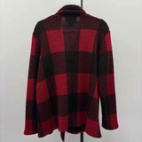 Keren Hart Women's Size M Red Checkered Jacket