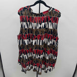 Alfani Women's Size 3X Black Geometric Sleeveless Shirt