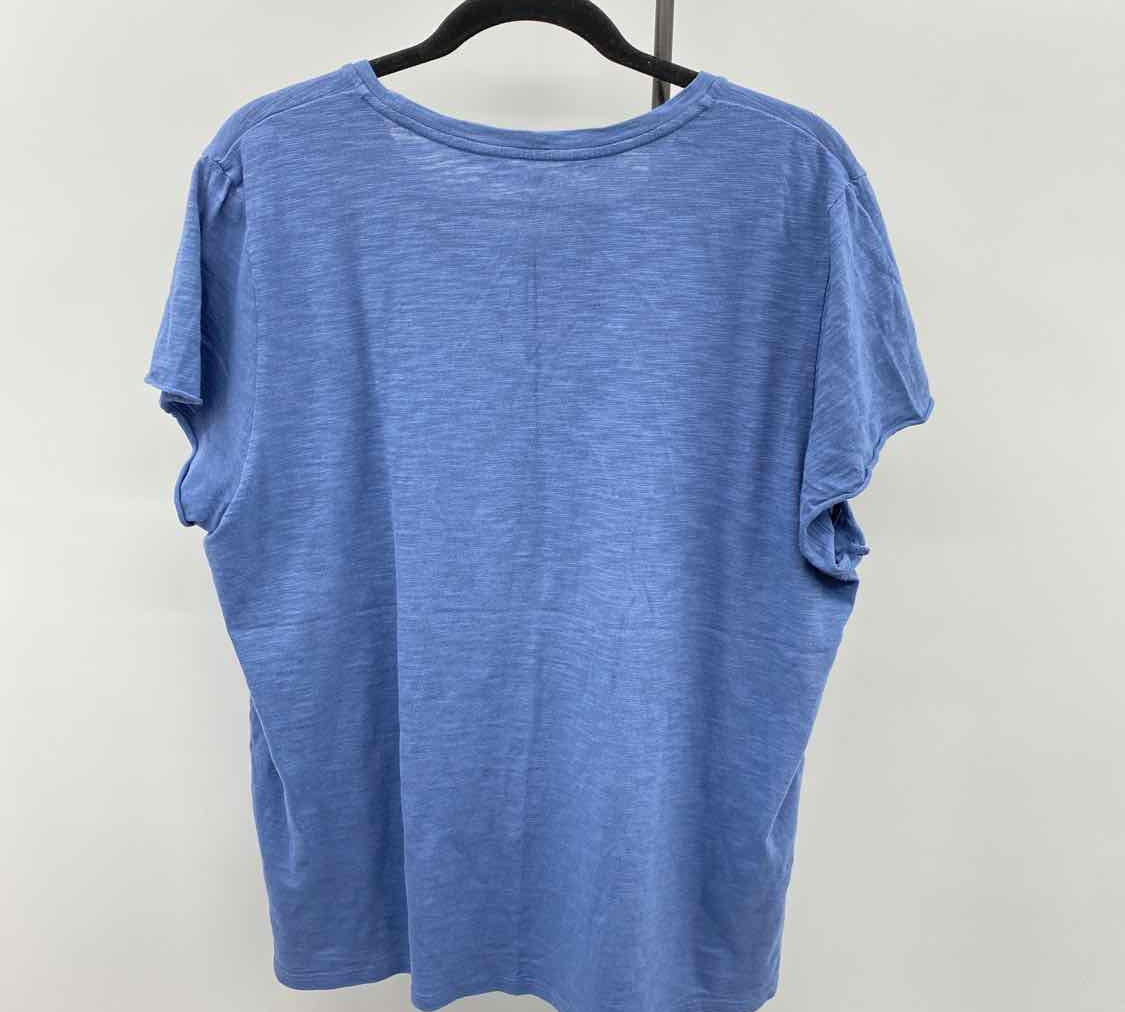 Stella & Dot Women's Size XXL Blue Words T-Shirt