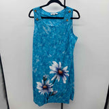 Variations Women's Size 20 Turquoise Floral Dress