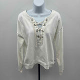 Scotch & Soda Women's Size XS White Solid Sweatshirt