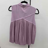 Persifor Women's Size M Dusty Lavender Solid Sleeveless Shirt